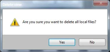 Confirm Delete Local Files 