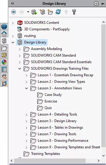 design library folders solidworks
