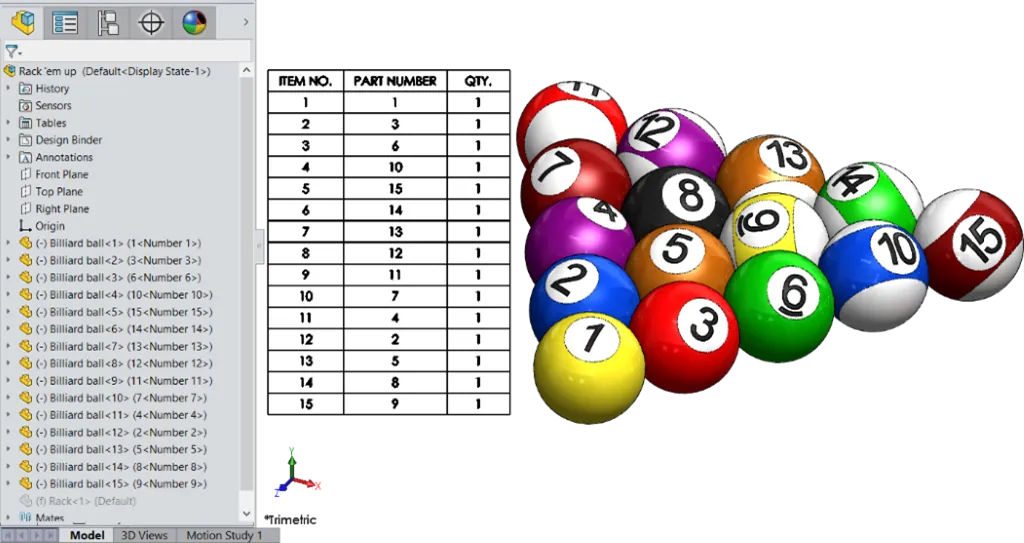 SOLIDWORKS Design Table