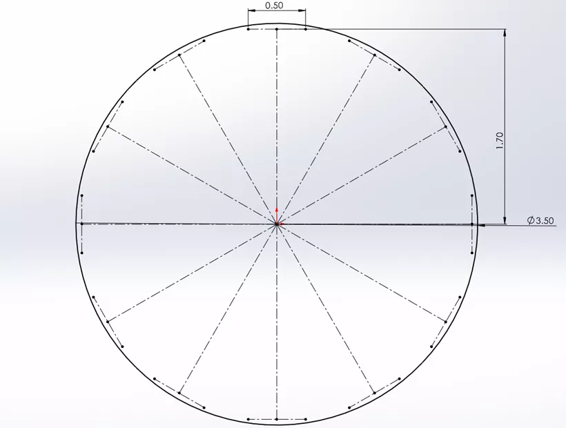 Dial Text Sketch Lines in SOLIDWORKS 