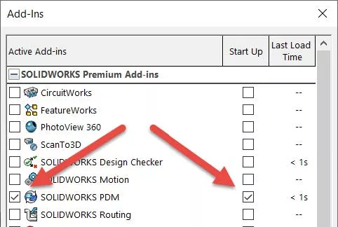 How to Disable the SOLIDWORKS PDM Add-in