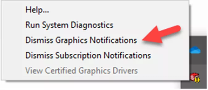 Dismiss Graphics Notifications SOLIDWORKS