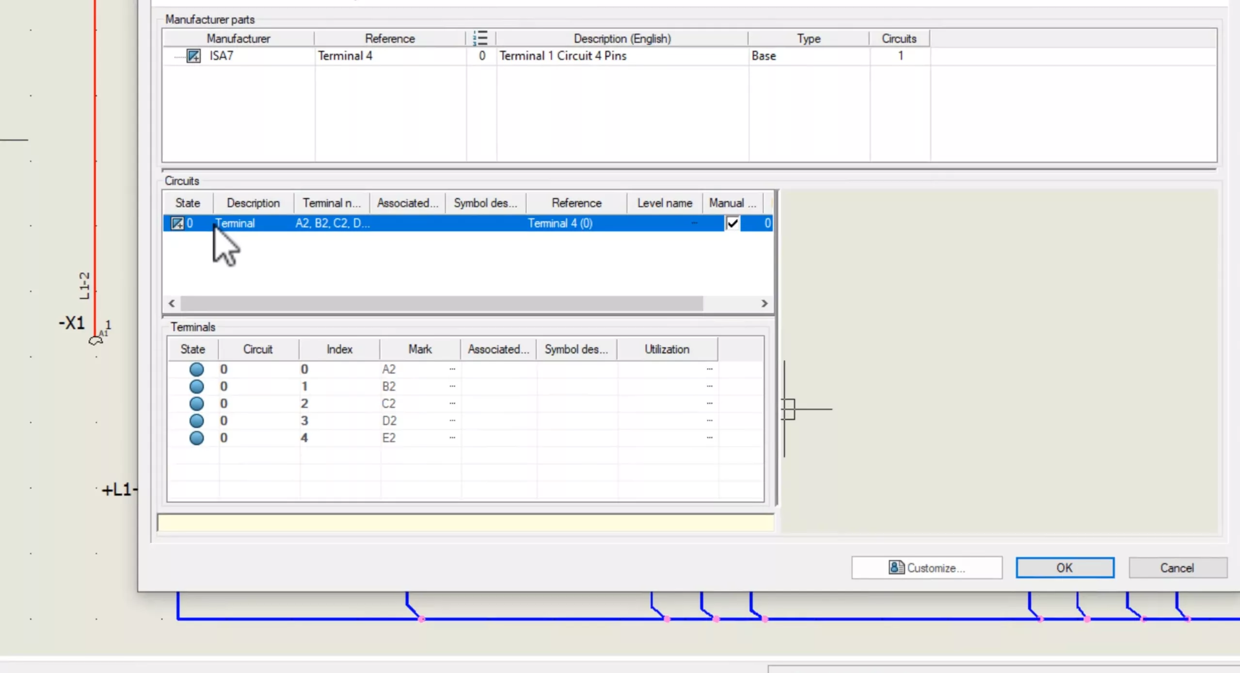 Distribute Terminal Feature in SOLIDWORKS Electrical 2025