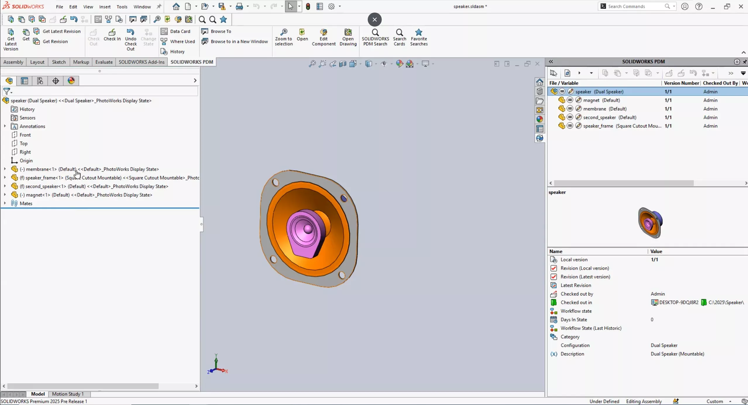 Document Display Order in SOLIDWORKS PDM 2025 