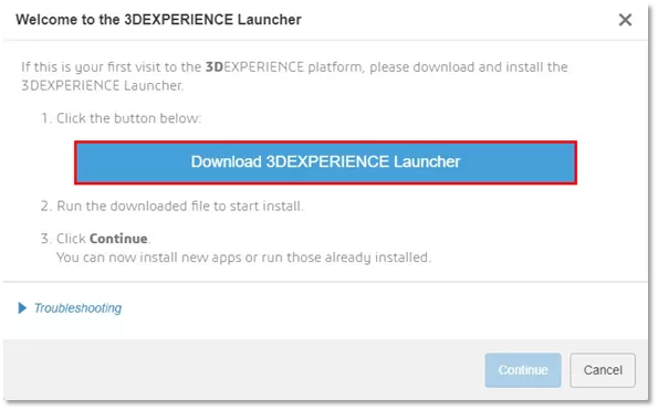 Download 3DEXPERIENCE Launcher