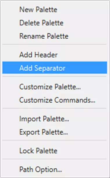 Add Separator Option in DraftSight