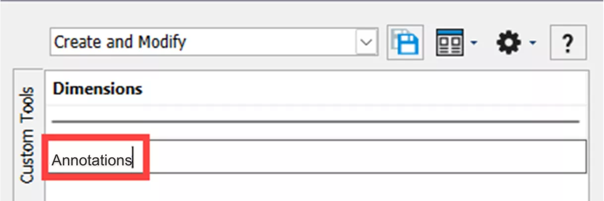 Annotations Header in DraftSight