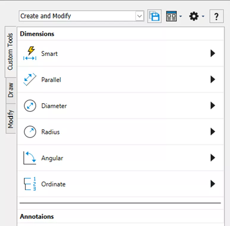 DraftSight Create and Modify Custom Tools Dimensions and Annotations 