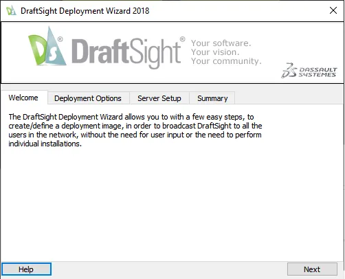 DraftSight Deployment Wizard