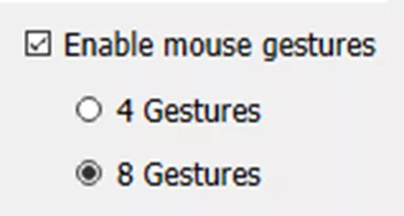 Enable Number of Mouse Gesture Commands in DraftSight