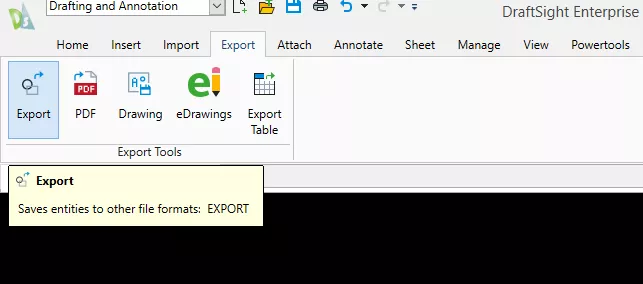 DraftSight Export Options 
