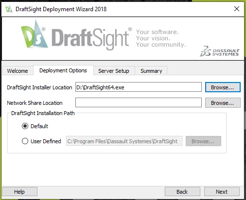DraftSight Installer Location
