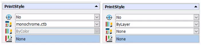 Named vs Color-Dependent PrintStyles in DraftSight 