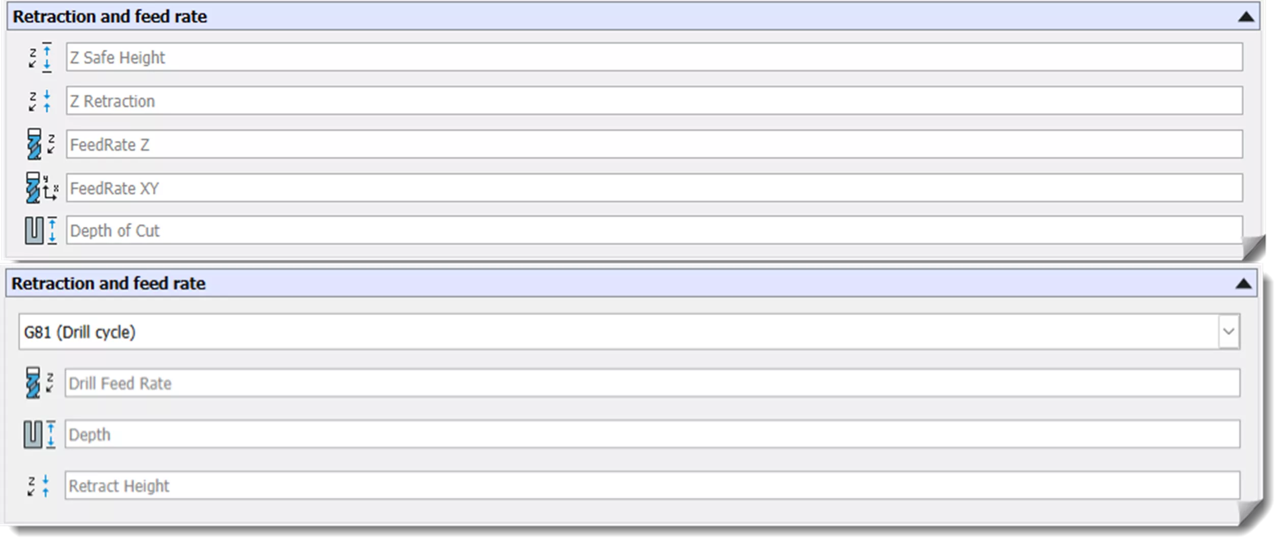 DraftSight Retraction and Feed Rate Fields
