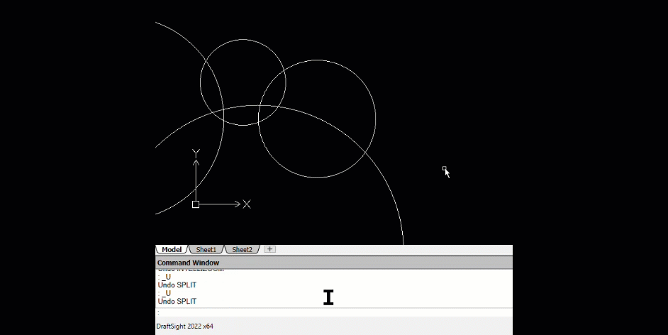 DraftSight Split Tool to Remove Segments