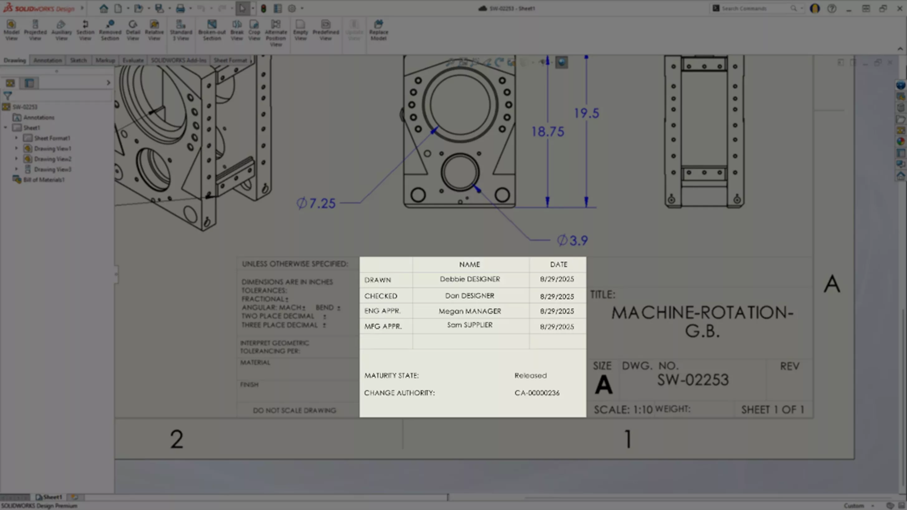 Drawing Stamping in SOLIDWORKS 2026