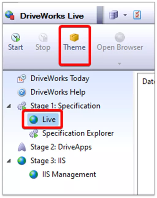 DriveWorks Live Theme Button