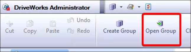 DriveWorks Open Group Dialog