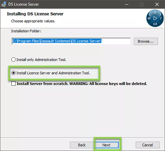 DS Install License Server and Administration Tool 