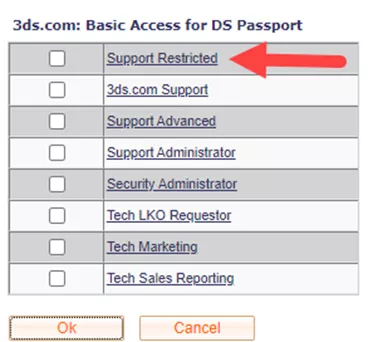 DS Passport Support Restricted Role 