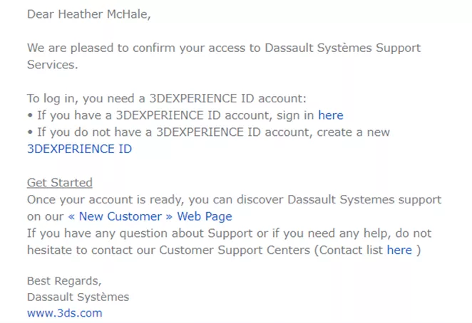 DSxClient Role Change Confirmation Email 