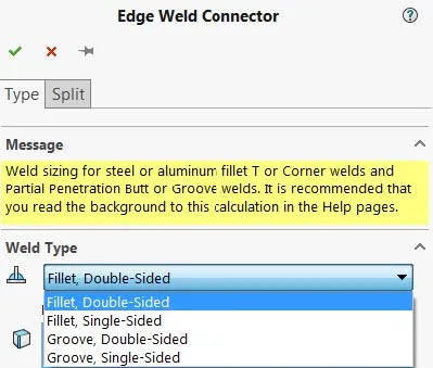 Edge Weld Connector in SOLIDWORKS Simulation