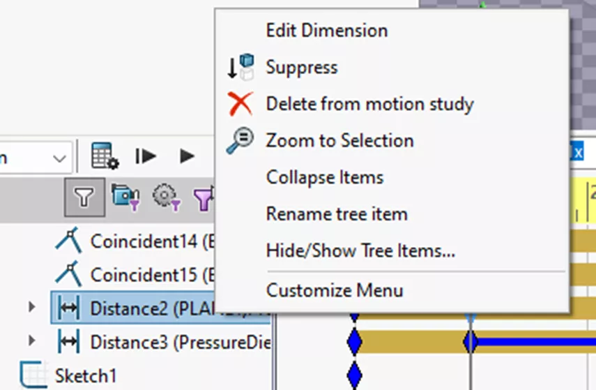 Edit Mate Values for SOLIDWORKS Animations