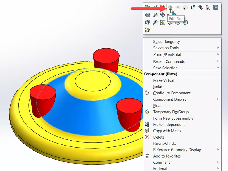 Edit Part Icon in SOLIDWORKS 