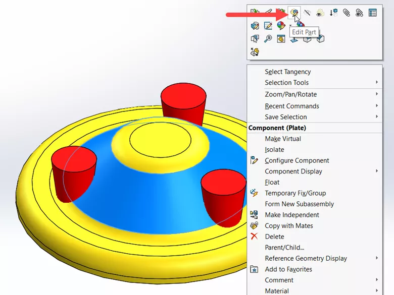 Use Solidworks Indent Feature In An Assembly Goengineer Use Solidworks Indent Feature In An Assembly Goengineer