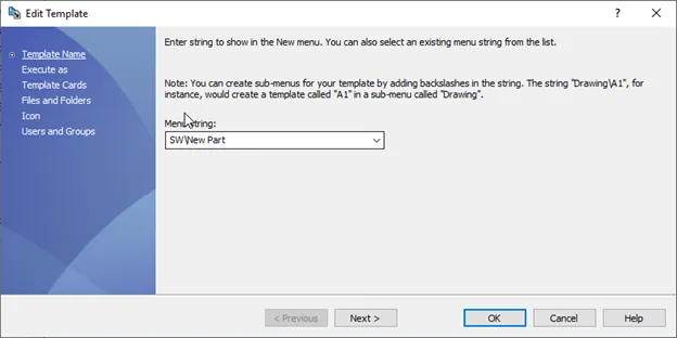 Edit Templates SOLIDWORKS PDM 