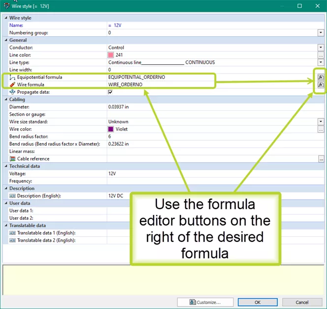 Edit Wire Numbering Formula in SOLIDWORKS Electrical
