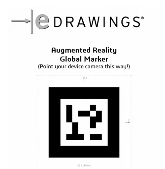 eDrawings Augmented Reality Global Marker QR code