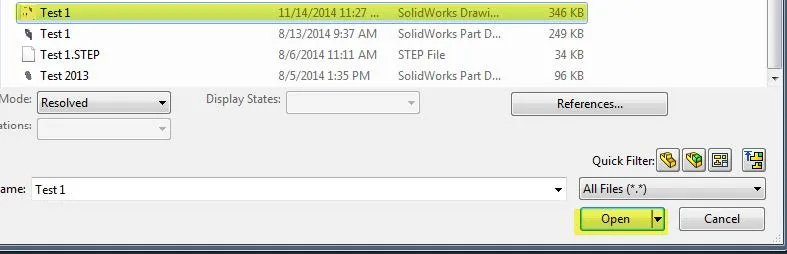 eDrawings SOLIDWORKS Drawing File