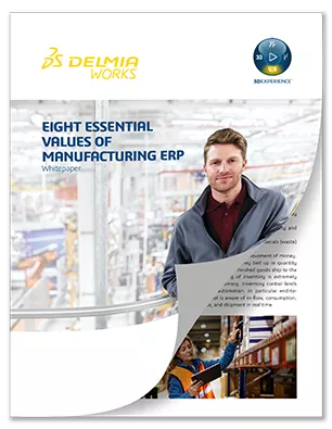 "8 Essential Value Propositions of Manufacturing ERPs" DELMIAWorks Case Study Cover