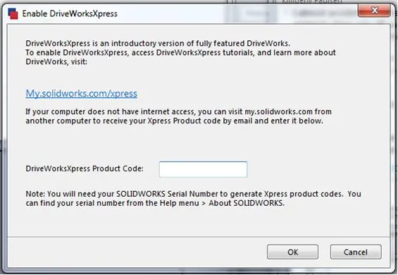 enable DriveWorksXpress