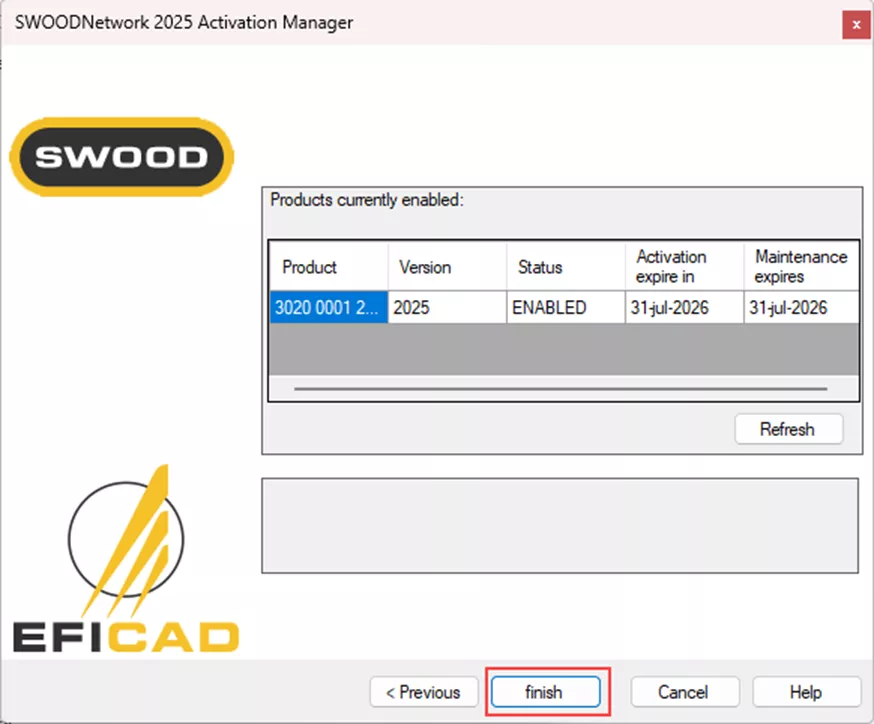 Enable SWOOD Network License Activation