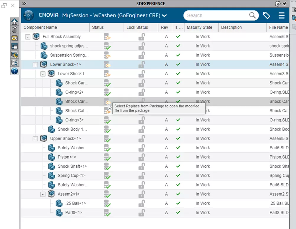 ENOVIA Unified X-CAD Design Exchange Status: Orange vs Green