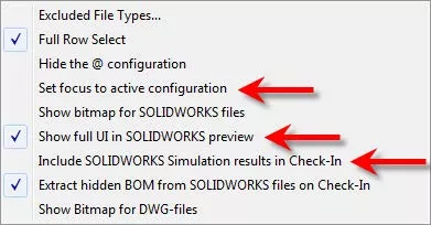 EPDM Display Options Active Configuration