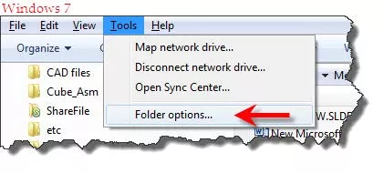 EPDM Windows 7 Folder Options