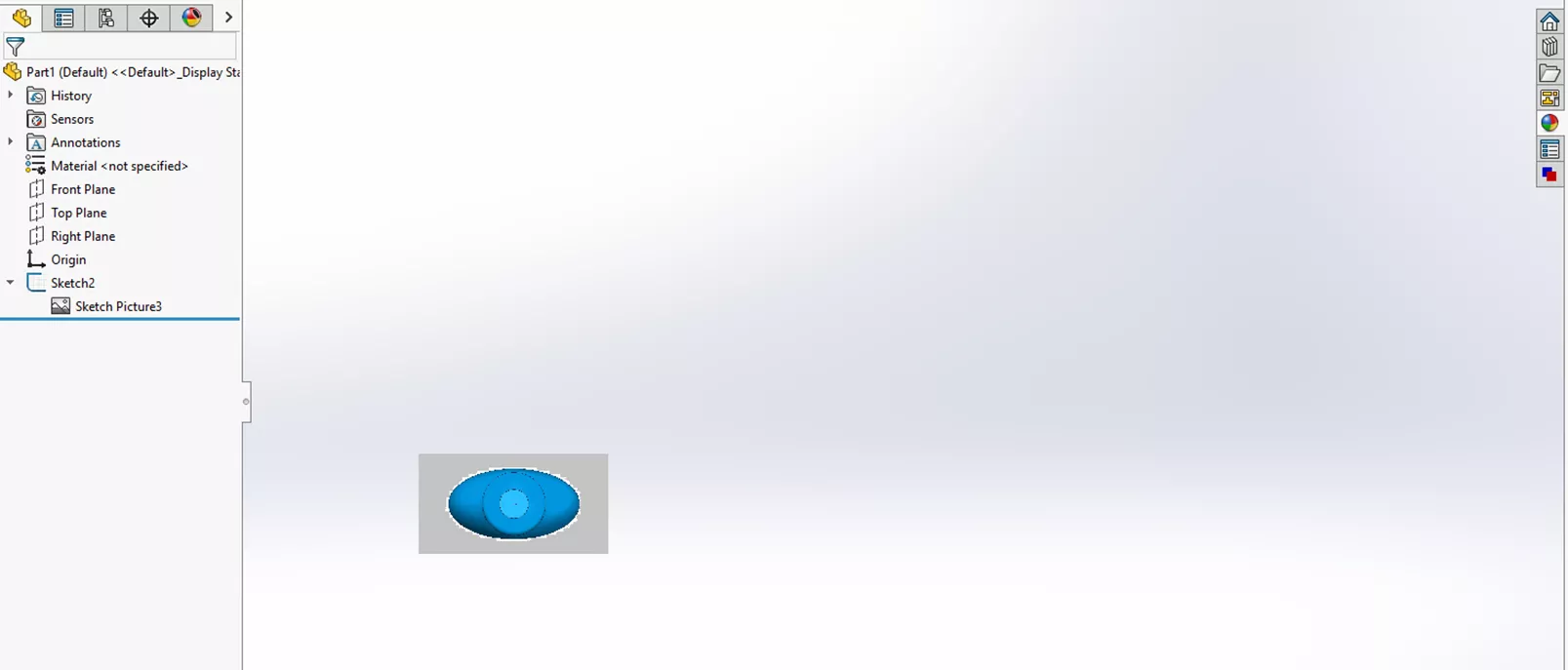 Result of Exiting a Sketch in SOLIDWORKS while Using Sketch Picture