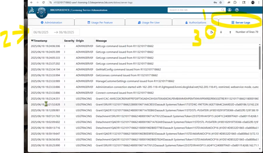 Export Abaqus Usage Log