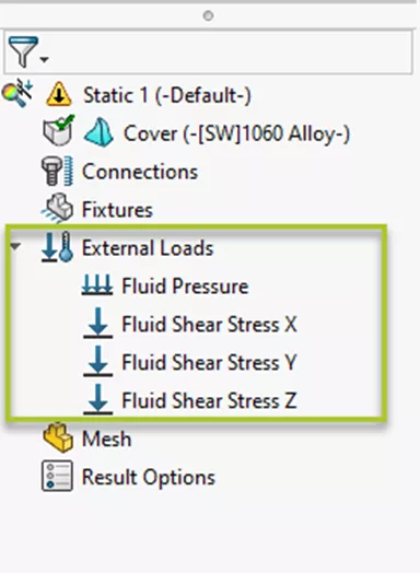 External Loads in SOLIDWORKS Flow Simulation 