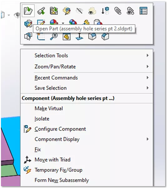 External References SOLIDWORKS Assembly Hole Series