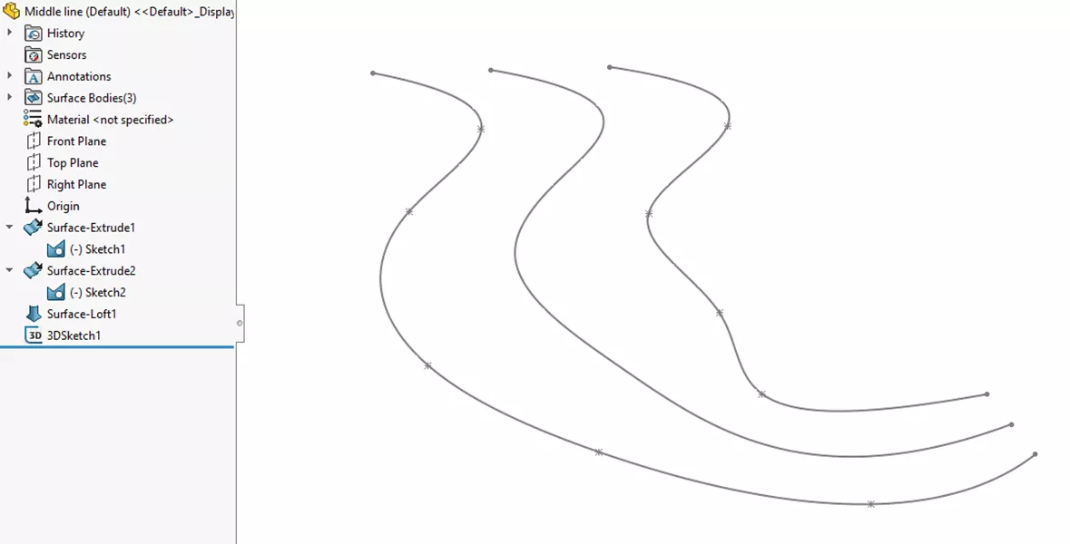 Extra Lines in SOLIDWORKS Faces Curves After 3D Sketch