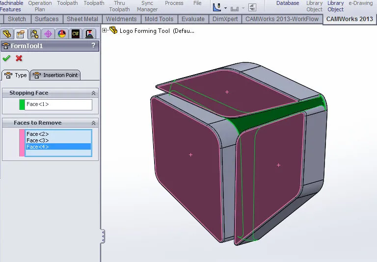 Faces to Remove in SOLIDWORKS