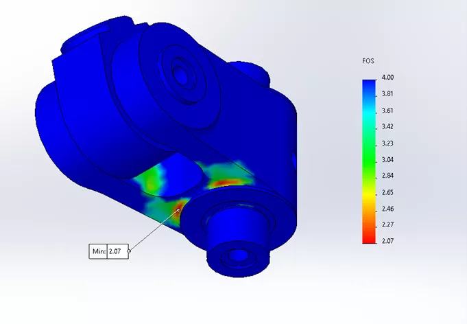 Simulation Studies for Factor of Safety Reports in SOLIDWORKS Premium 