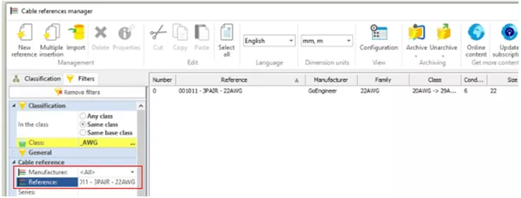 Filter by Reference SOLIDWORKS Electrical 