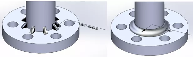 Examples of Finished Fillet Bead features in Both Intermittent and Full Length 