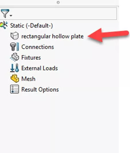 Second Step to Perform a Simulation Study in SOLIWORKS