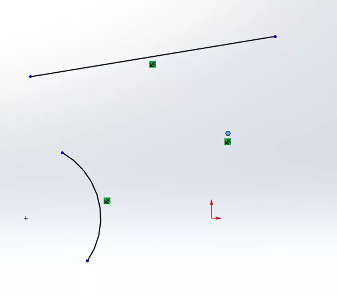 Example of a Fix Relation in SOLIDWORKS